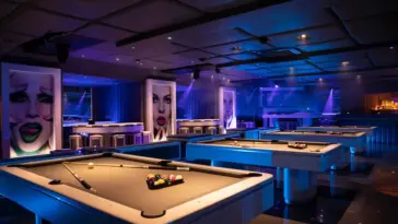 Không gian phòng billiards cao cấp